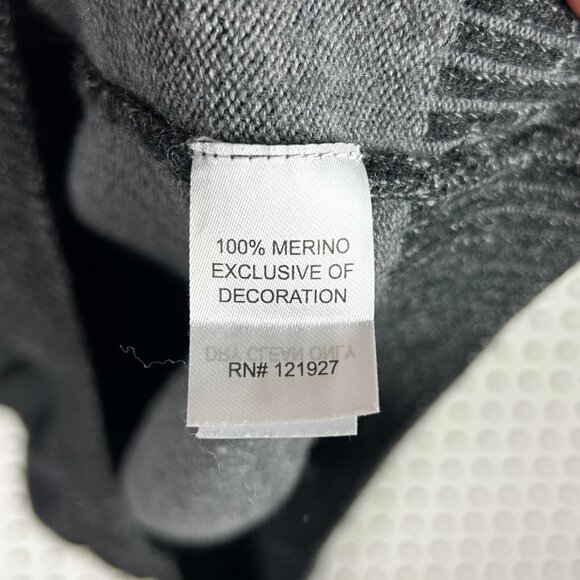 Johnnie O Merino Wool Black Sweater Henley Men's Large Pullover Casual Tech 100% - Picture 5 of 7